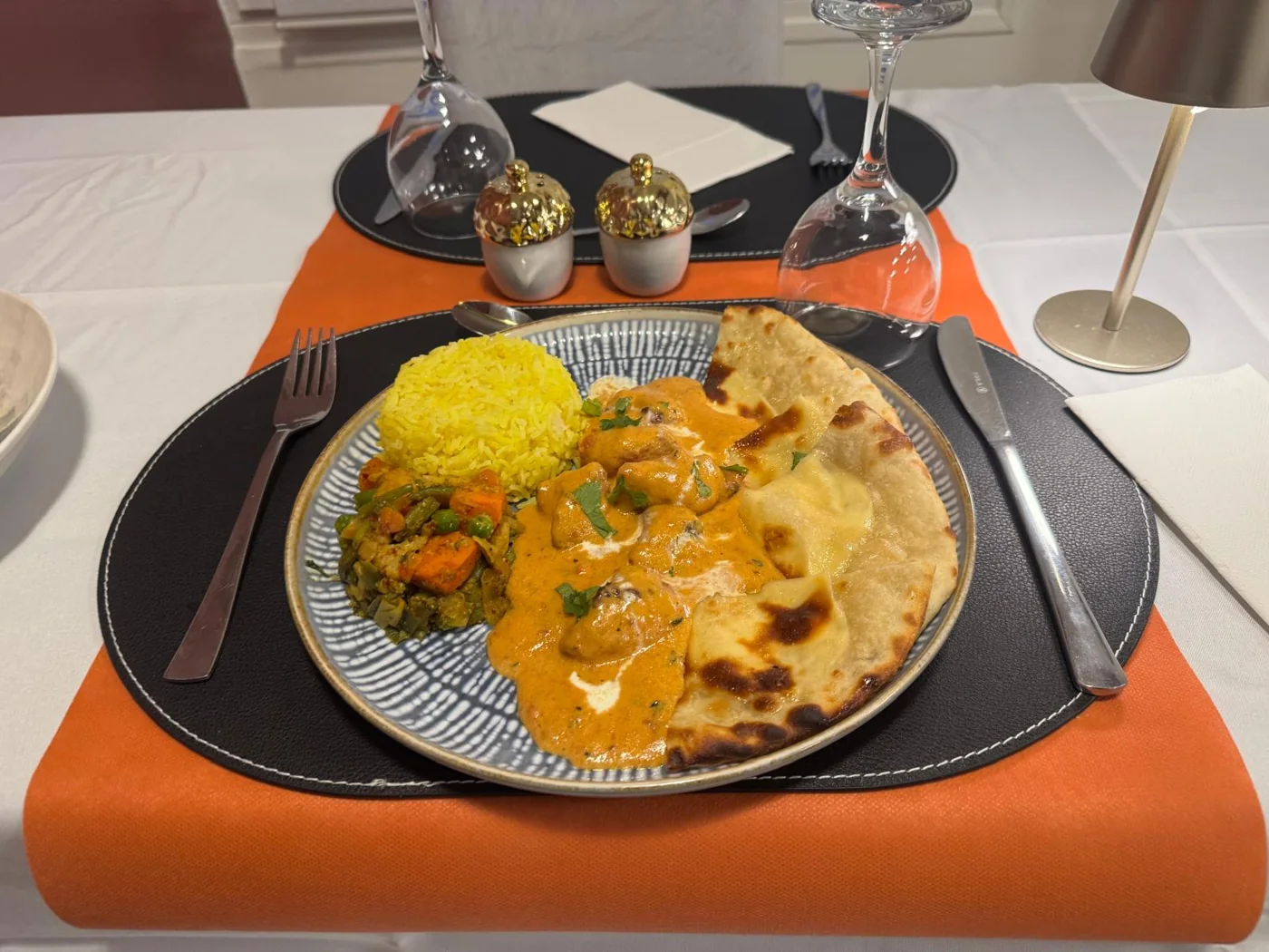 Butter chicken, photographié à La Fusion