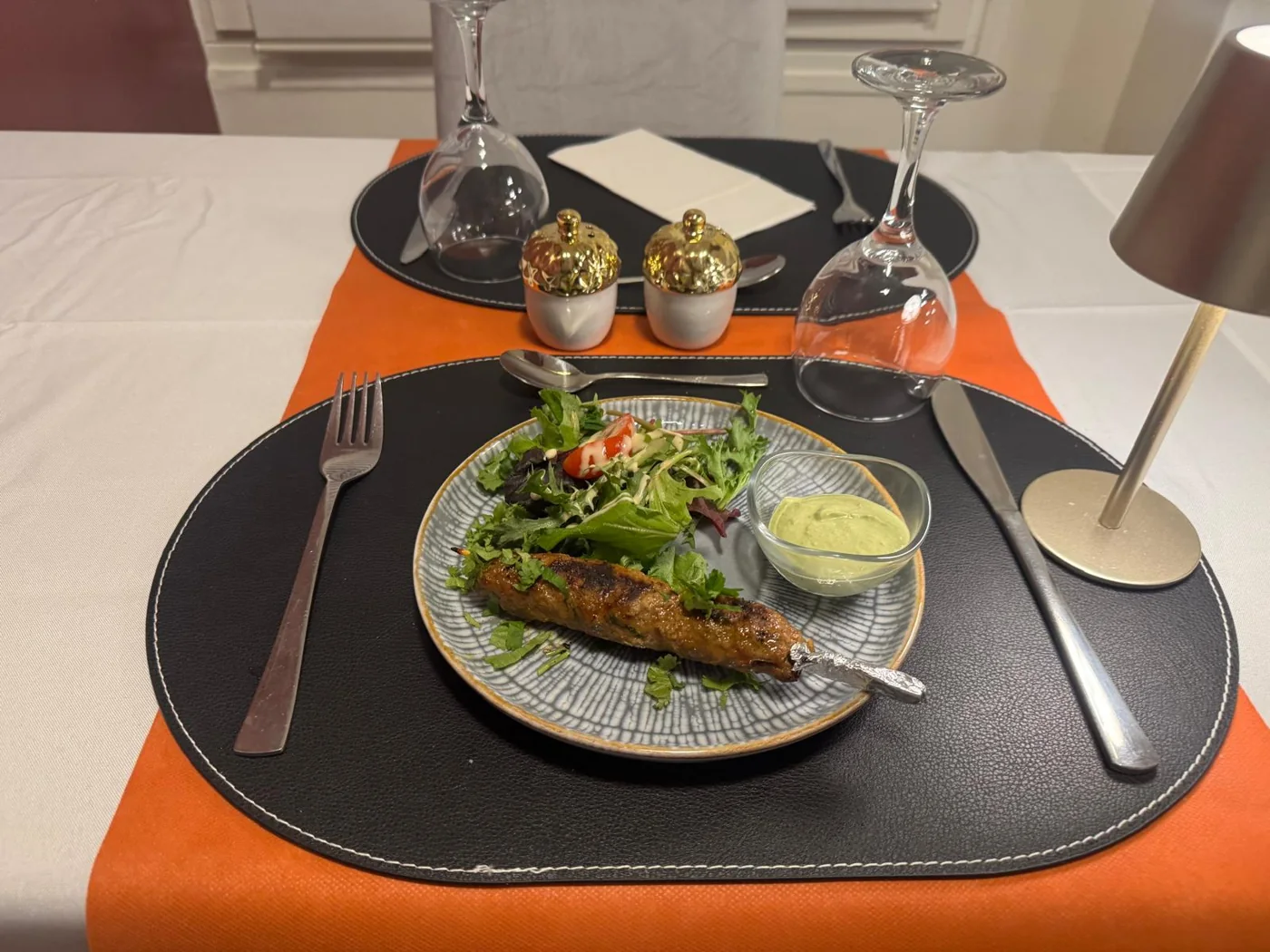 Seekh kebab, servi à La Fusion